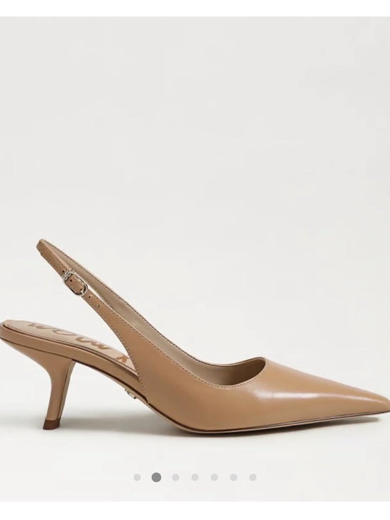 Sam Edelman Pointed Toe Slingback Kitten Heels in Tan main image 4